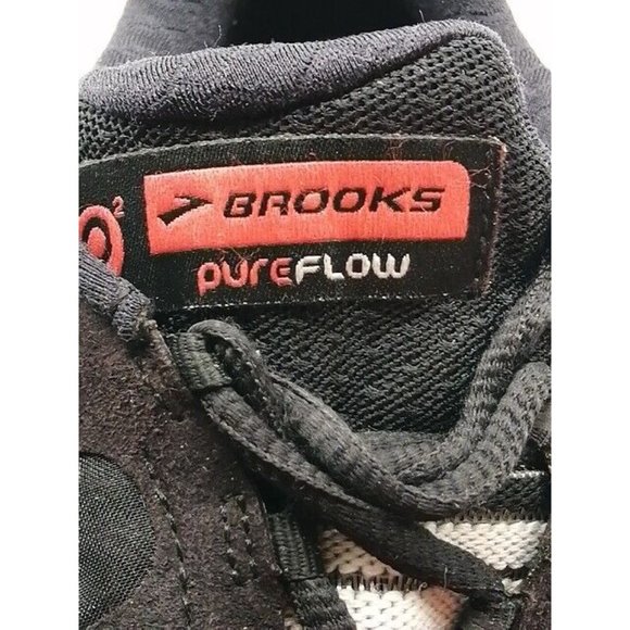 Brooks Womens Sneakers Pure Flow Black Gray Lace Up Running Shoe Round Toe 9 - Picture 9 of 12